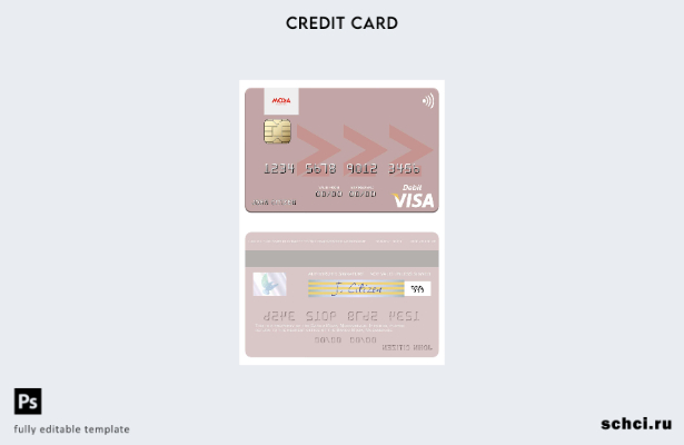 цифровая загрузка шаблона дебетовой карты Visa Banco Mozambique Mozambique